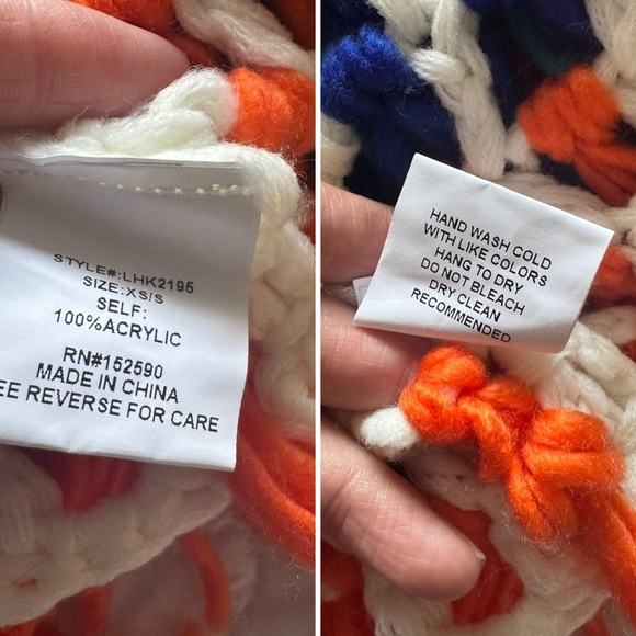 Akira Before I Love U Colorful Fringe Jacket Cardigan Oversized Size Medium - Picture 8 of 10